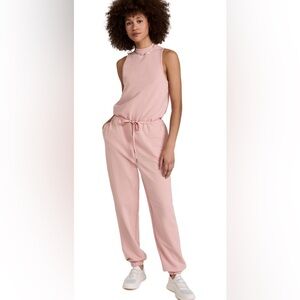 Sweaty Betty - Kaya Sleeveless Mock-neck Drawstring Jumpsuit - Pink - sz M - new